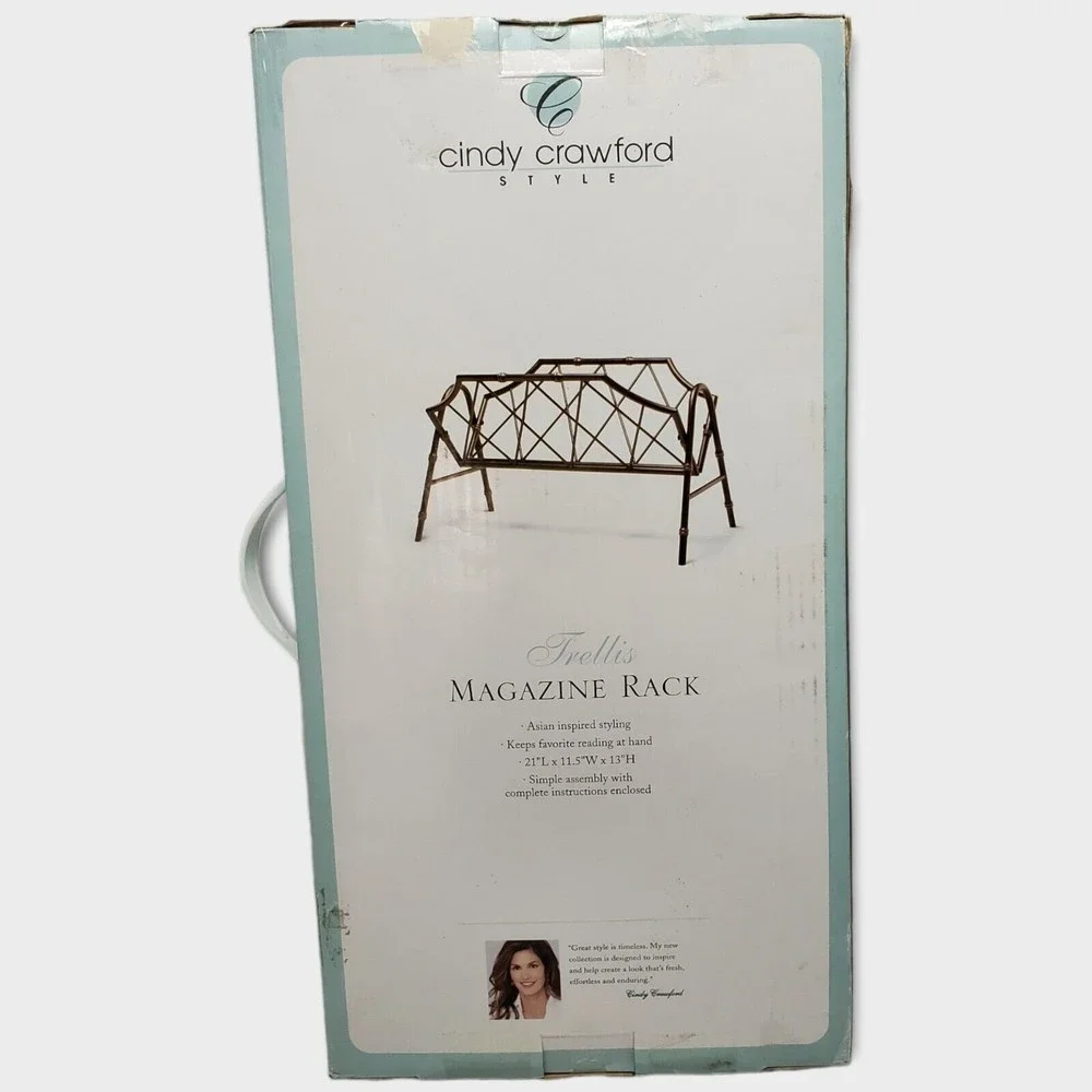 Asian Inspired Styling Cindy Crawford Style Trellis Magazine Organizer Rack